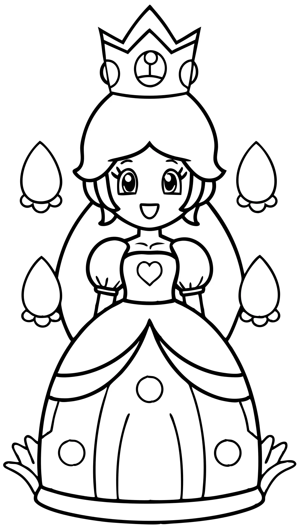 peach from mario coloring pages